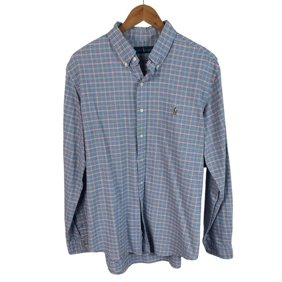 BF1510 Men’s Polo Ralph Lauren Designer Plaid Button Down Shirt XL - Picture 1 of 4